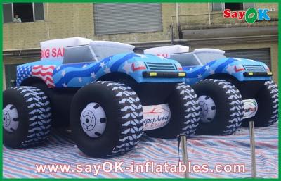 China Blue 5M Inflatable Jeep Car 210D Oxford Cloth For Adversting for sale