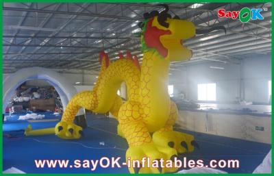 China Advertising Inflatable Cartoon Characters , Chinese Yellow Dragon Arch for sale