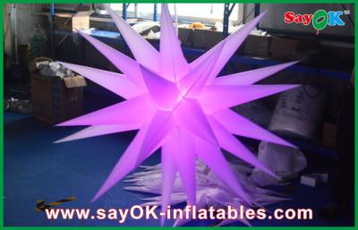 China Diameter 1.5m Inflatable Lighting Decoration , Adverstiing Led Light Star for sale