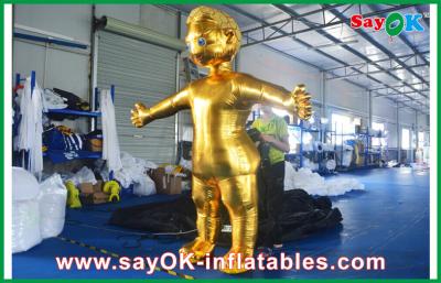 China Golden Man Cloth Inflatable Cartoon Characters For Birthday Parties for sale