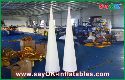 China Logo Print Inflatable LED Cone Inflatable Lighting Decoration Waterproof For Advertising for sale