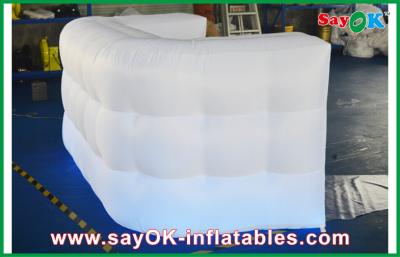 China 3m Fence White Inflatable LED Wall Inflatable Lighting Decoration Oxford Cloth for sale