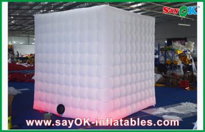 China Party Photo Booth Foldable Inflatable Photobooth Kiosk Built-In Blower Fireproof Cloth for sale