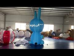 Rabbit Model Inflatable Cartoon Characters With RGB Led Lighting