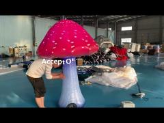 5m 16.5ft Full Printing Colored Inflatable Mushroom With Air Blower