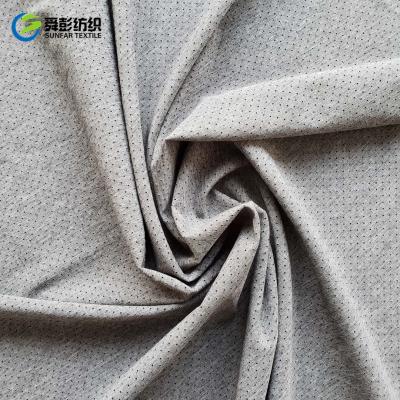 China Cationic Plain Polyester Spandex Fabric Melange Punching 150cm 100 Polyester Fabric for sale