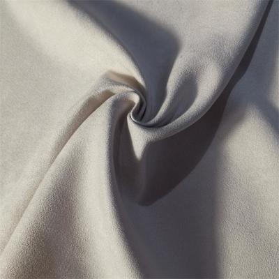 China 155gsm Polyester Faux Suede 75dX160d Woven Satin For Curtain for sale