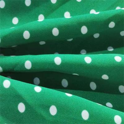 China 50dx50d 83gsm Polyester Chiffon Fabric Twill  Dot Printed for sale