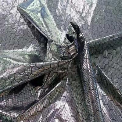 China Hot Foil Silver 100% Polyester Taffeta Fabric 290t 65GSM for sale