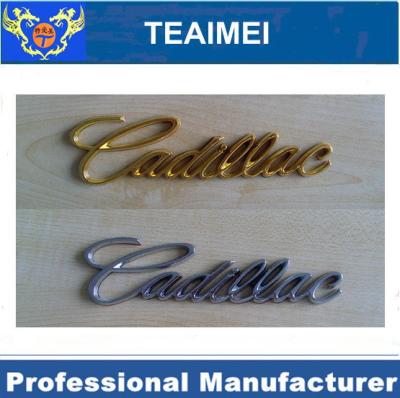 China Fancy Metal Car Letter Emblems Auto Body Sticker For Cadillac for sale