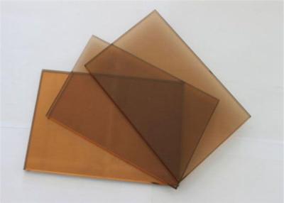 China High Transmittance Bronze Float Glass , 2mm - 19mm Thickness Colored Float Glass for sale
