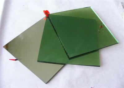 China Tempered Dark Green Reflective Glass 4mm - 10mm Thickness For Apartment Blocks for sale