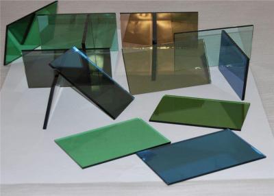 China F Green / Light Green Reflective Float Glass Saving Energy For Curtain Walls for sale