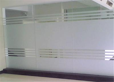 China Flat Shape Sandblasted Glass Panels , Plain Frosted Glass For Glass Partition for sale