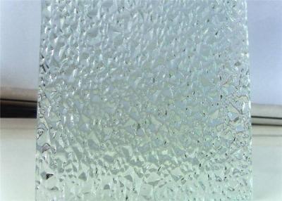 China Diamond Embossed Decorative Patterned Glass 2mm 4mm 6mm Thickness For Shower Door for sale