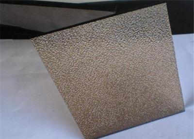 China Smooth / Flat Surface Bronze Nashiji Patterned Glass Panels With Good Vision for sale