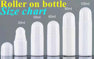 China 30ml 50ml 60ml Refillable empty Essential Oils Perfume Roll on Bottle Plastic Roller on Bottle with Plastic Roller ball for sale