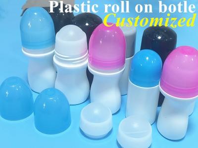 China 30ml 50ml 60ml Perfume Cream Perfume Deodorant Containers Roller Round Empty HDPE Roll on Deodorant Bottle for sale