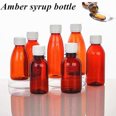 China 3oz 100ml Medical Syrup Bottles Small Liquid Medicine Container for sale