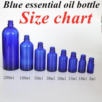 China 20ml 30ml Essential Oil serum skincare cosmetic package bottle Cobal Blue Glass Dropper Bottle with Dropper for sale