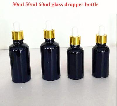 China 60ml Round Glass Bottle With Dropper OEM Amber Glass Dropper Bottles for sale