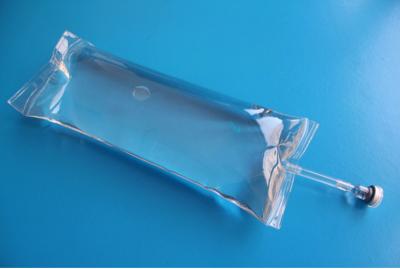 China 100ml 250ml 500ml Single Port Double Port Medical PVC Empty IV Infusion Bag with Stopper pvc iv fluid bag for sale