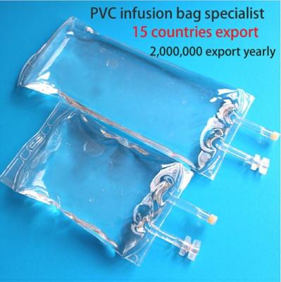 China COA Fluid PVC Infusion Bag 100ml 250ml Empty Iv Drip Bag for sale