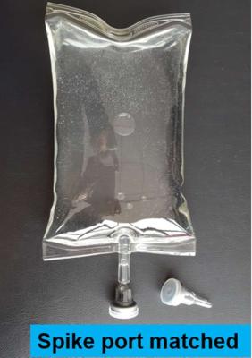 China Non Toxic PVC Sterile Infusion Bag With Double Tube And Butterfly Twist Off for sale