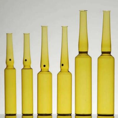 China Customized Amber Glass Ampoule 20ml Glass Medication Ampoules For Injection Vials for sale