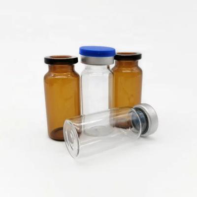 China 2ml 5ml 7ml  Freeze-Drying Glass Vial Pharmaceutical Tubular Vaccine Clear Amber Glass Vials with aluminum cap for sale