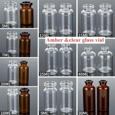 China YBB Medical Glass Vial Empty 10ml Vials With 20mm Aluminum Lid for sale