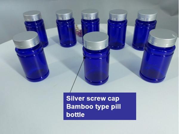 Quality 100cc 120cc Plastic Bottle for Pills Capsules Transparent Blue PET Refillable for sale
