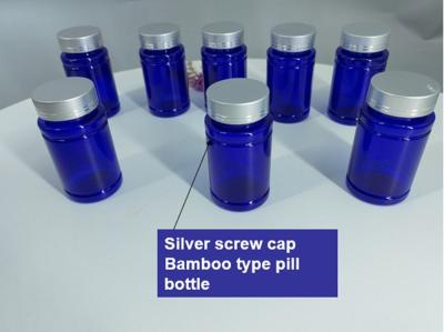 China Plastic Vitamin Supplement Bottle PET Capsule Tablet Pill Bottle Blue 100ml 120ml Plastic Container Medicine bottle for sale