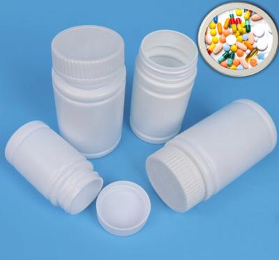 China Capsules White Medicine Bottle HDPE Empty Pill Bottle 40ml for sale