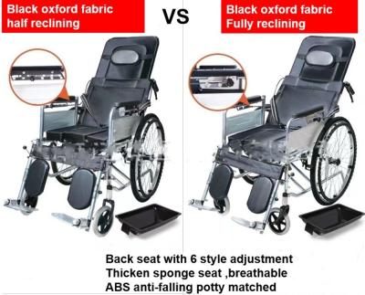 China Economic Lightweight Portable Wheelchair With Detachable Footrest for sale