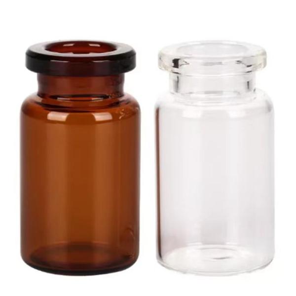 Quality Medical Brown Sterile Empty Vials 10ml Amber Glass Vials With Flip Off Seals for sale