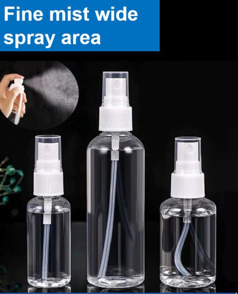 Quality Transparent Empty 100ml Spray Bottles 50ml Pet Perfume Bottle for sale
