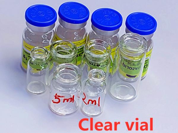 Quality Pharmaceutical Tubular Glass Vial 2 Ml Amber Glass Vials For Antibiotics for sale