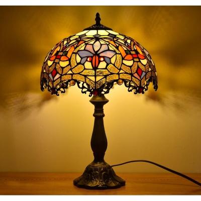 中国 Turkish Morocco Handmade Stained Glass Mosaic Glass Table Lamp For Restaurant Hotel Bedroom Home Decoration 販売のため