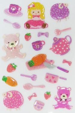 China Kawaii Girl Toy Japanese Puffy Stickers For Kids ODM OEM / ODM Available for sale
