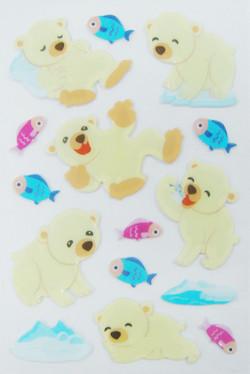 China Lovely Custom Puffy Stickers For Baby Room Wall Decor Animals Shapes for sale