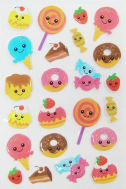 China Promotional Bulk Custom Puffy Stickers For Mobile Phone / MP3 Easy Peel Off for sale