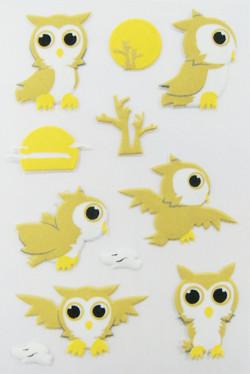 China Etiquetas engomadas animales hinchadas de los pájaros imprimibles para los regalos Eco de encargo de los niños amistoso en venta