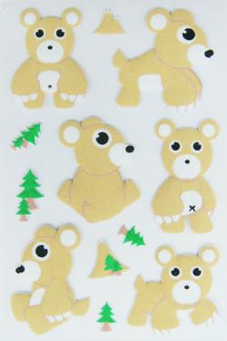 China Removable PVC Foam Puffy Animal Stickers For Scrapbooking Die Cut Machine Processed for sale