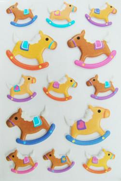 Cina Gli autoadesivi non tossici della schiuma 3D della cassaforte per il cavallo da equitazione adorabile dei bambini progettano in vendita