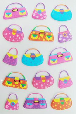 China Pretty Handbag Design 3D Foam Stickers For Room Decor OEM & ODM Available for sale