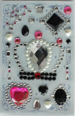 China Customized  Recollections Rhinestone Stickers , Small Rhinestone Crown Stickers for sale