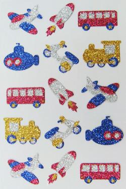 China Decorative Glitter Foam Stickers Vehicles Design For Promotional Purposes for sale