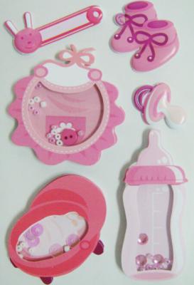 China Die Cut Pink Shaker Vintage Toy Stickers Kawaii Sticker Set  Safe Non Toxic for sale