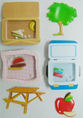 China Custom Logo 3d Fruit Stickers , Desk Shaker Stickers For Wall Hand Made for sale
